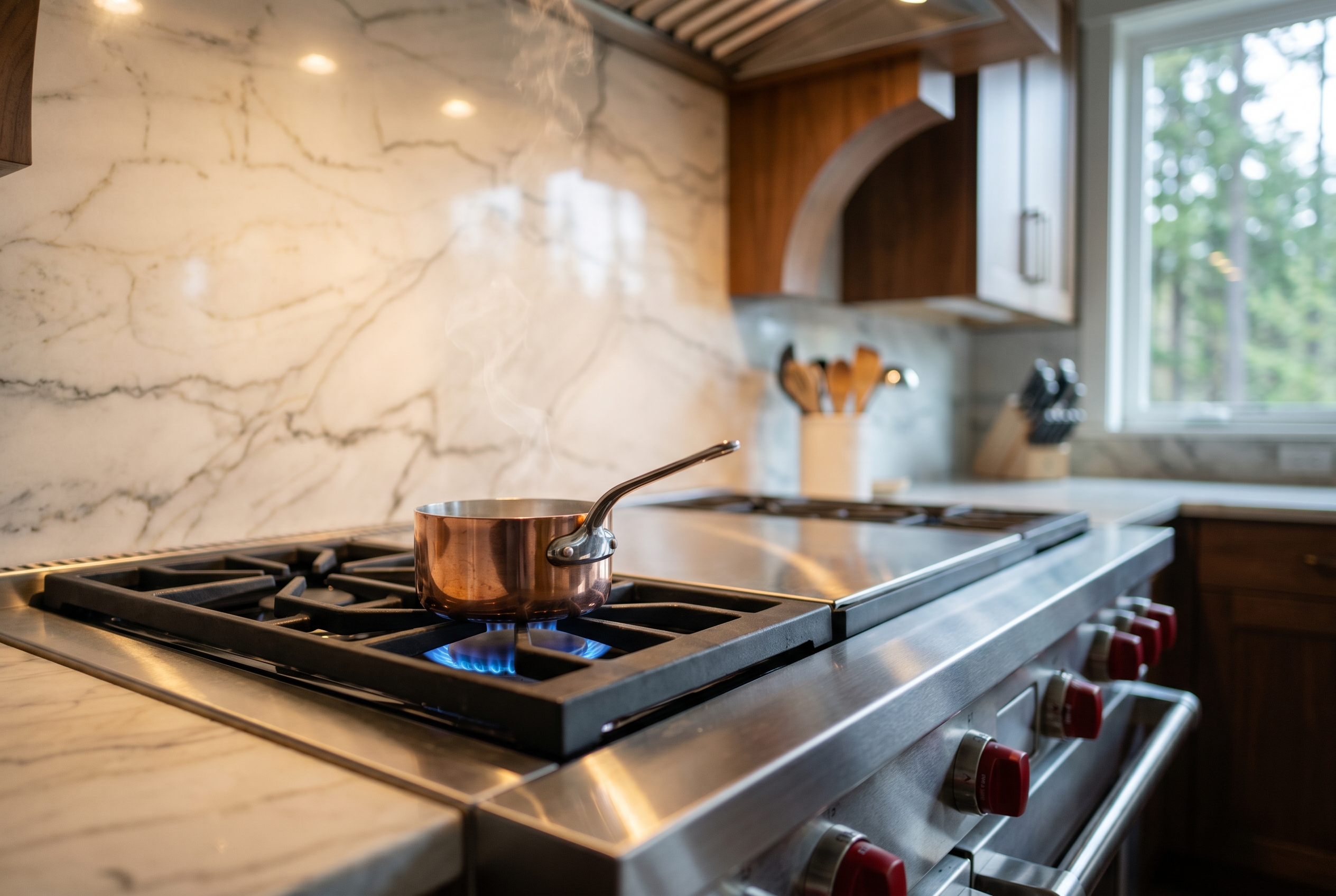 Professional gas range we service across the Puget Sound